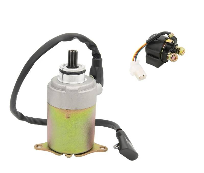 Anlasser Elektrisch Für GY6 Starter 9 Zähne Für GY6 4-Takt-Motor Für 150cc Für 125cc Für 50cc Für 200cc Für 250cc Kompatibel Für Moped Für ATV von QINSHU