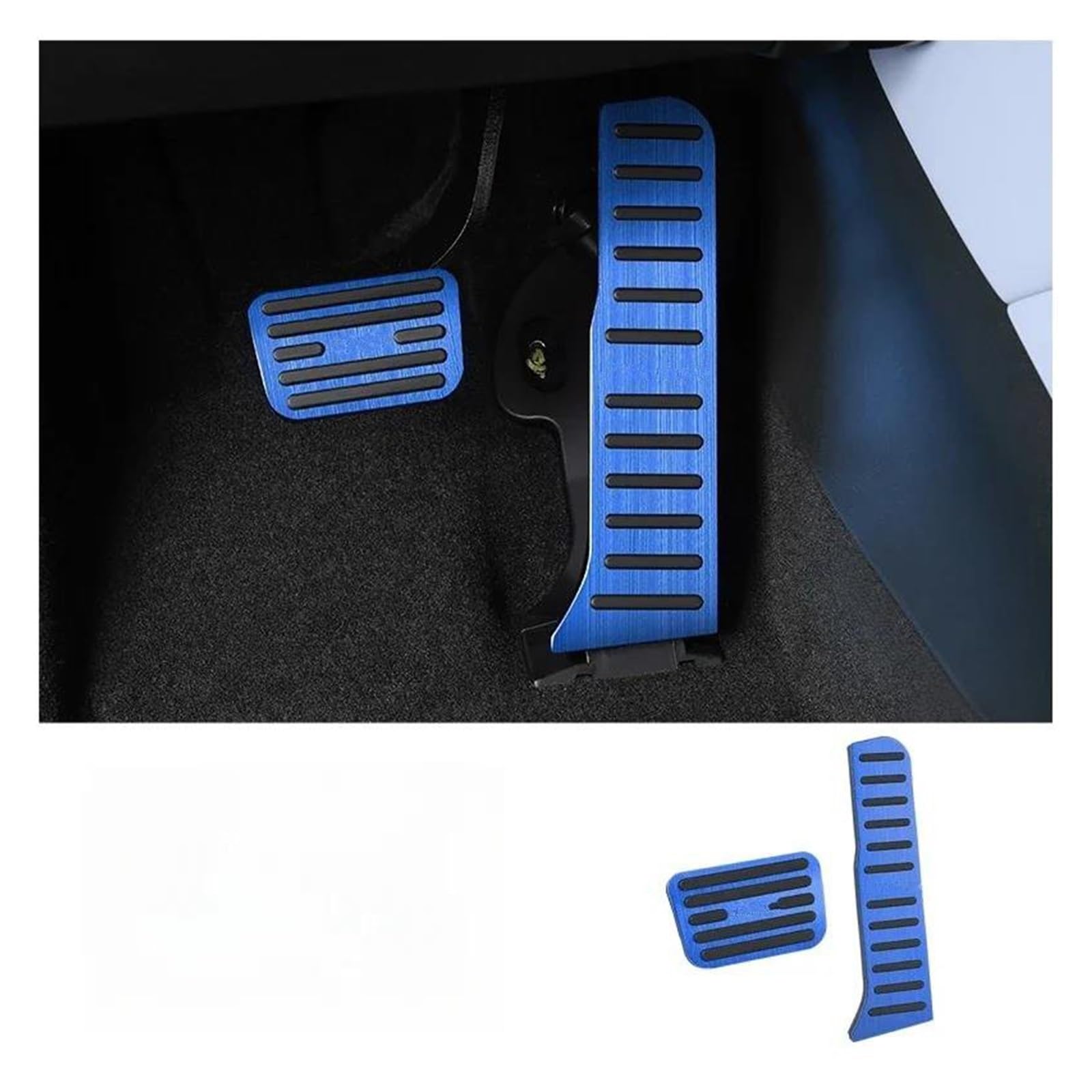 Auto Pedale Gaspedal 2 STÜCKE Für BYD Für Seal Alumium Legierung Auto Fußpedale Pads Anti-Rutsch Kraftstoff Bremse Beschleunigen Pedal Abdeckung Zubehör(Blau) von QINSHU