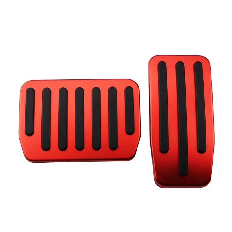 Auto Pedale Gaspedal Für Tesla Für Modell 3 2017 2018 2019 2020 2021 Auto Fußpedal Beschleuniger Gas Kraftstoff Bremse Rest Pedal Pads Abdeckung rutschfest(Red Without Rest) von QINSHU