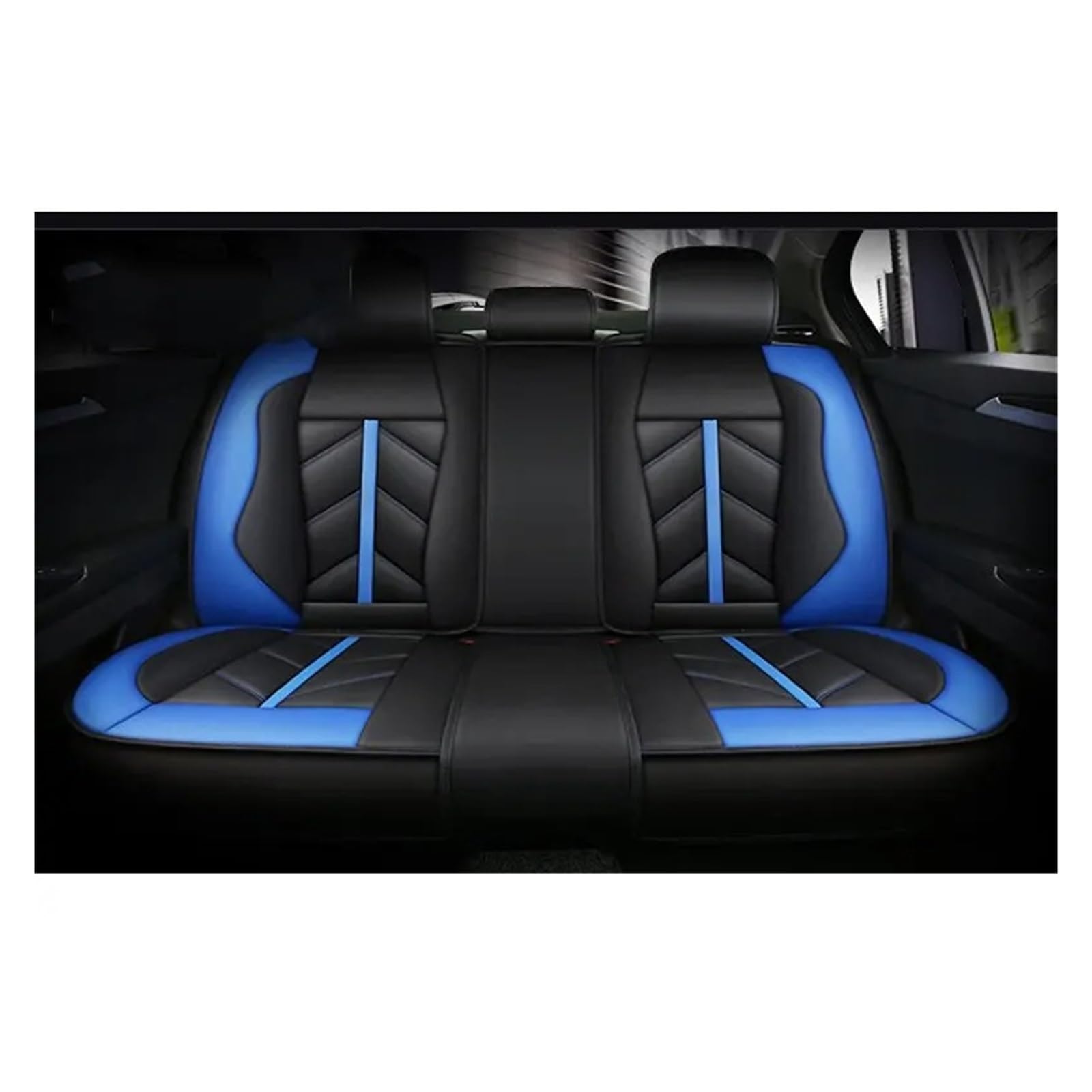 Autositzbezüge Autositzbezug Für Nissan Qashqai J10 J11 Für Kicks X Trail T31 T32 Für Teana J32 Tiida Für Versa Navara D40 Custom Leder Autozubehör Sitzbezug Auto(Back seat cover7) von QINSHU