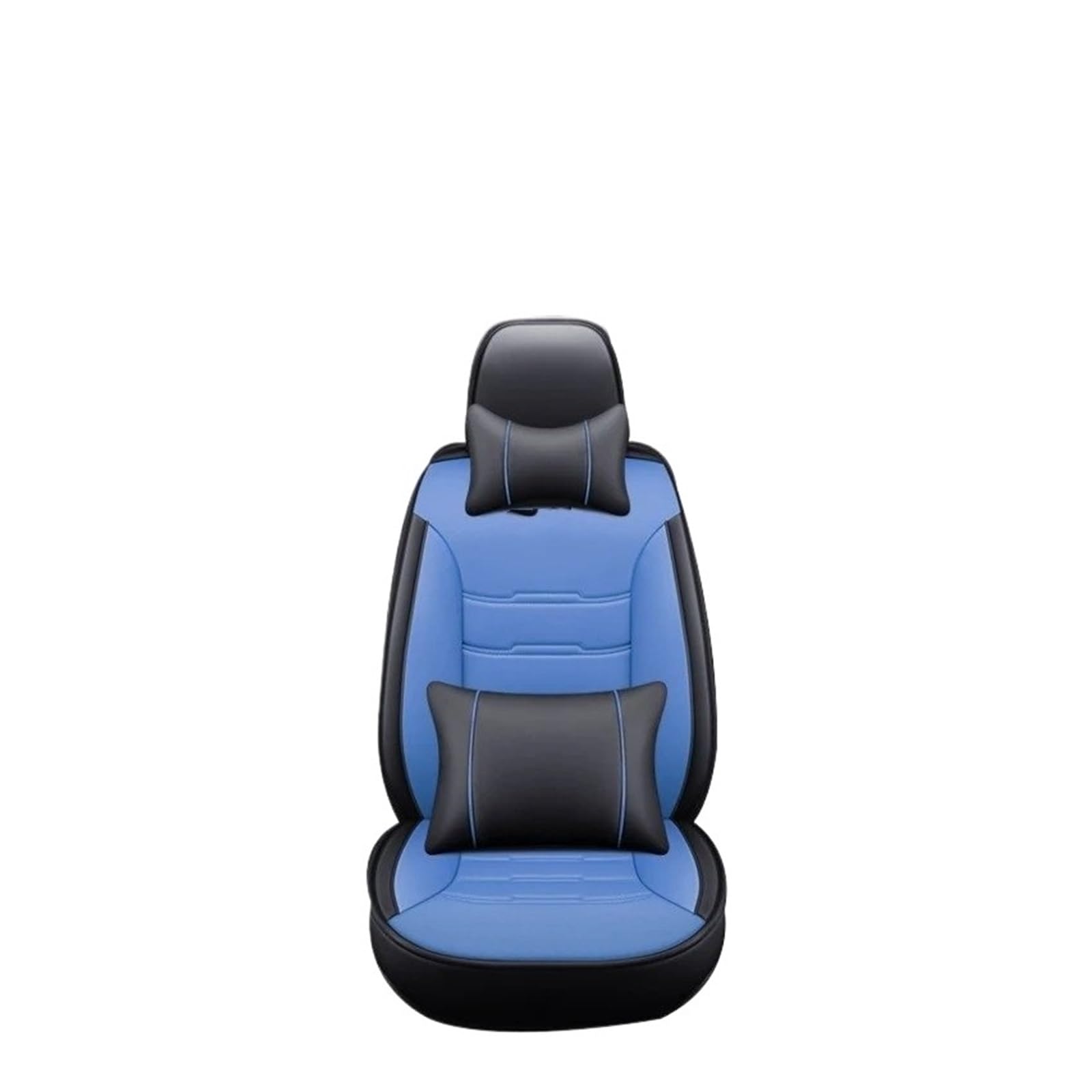 Autositzbezüge Für Soueast DX7 DX3 V3 V5 V6 Für A5 Vollständige Abdeckung Universal Auto Leder Sitzbezug Xiwang LingShuai Auto Zubehör Schutz Sitzbezug Auto(Black Blue Pillow) von QINSHU