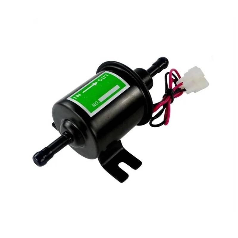 Elektrisch Kraftstoffpumpe HEP-02A 12 V OE Niederdruck-Benzin-elektrische Kraftstoffpumpe Für Auto, Motorrad, Dieselpumpe, Kraftstoffförderpumpe, Bagger Benzinhahn(Black 12V) von QINSHU