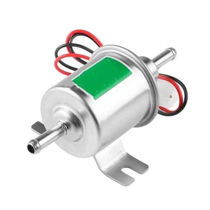 Elektrisch Kraftstoffpumpe HEP-02A 12 V OE Niederdruck-Benzin-elektrische Kraftstoffpumpe Für Auto, Motorrad, Dieselpumpe, Kraftstoffförderpumpe, Bagger Benzinhahn(Silver 12V) von QINSHU