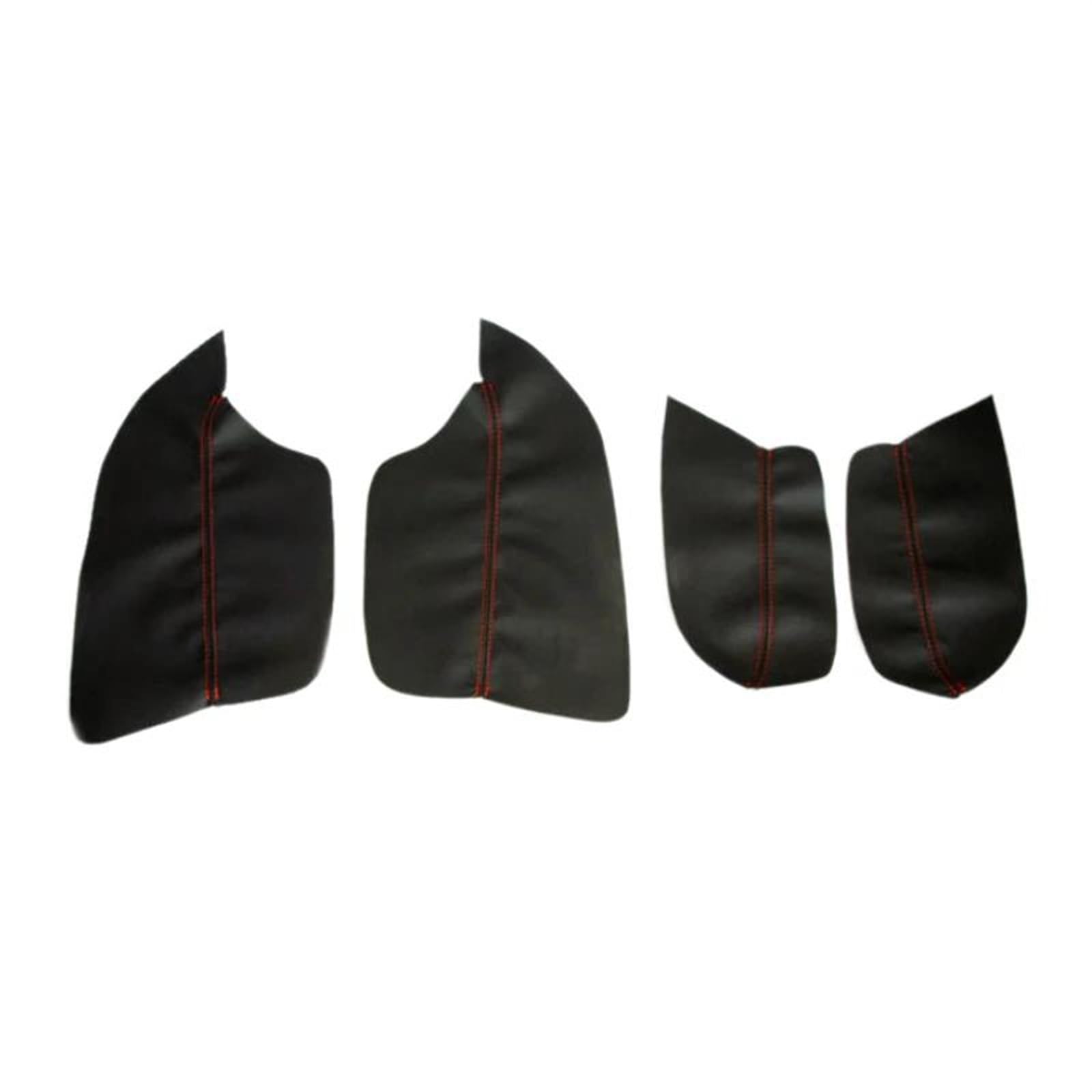 Interieurleisten Trim 4 Stück Auto Styling Innen Mikrofaser Leder Tür Panel Armlehne Abdeckung Aufkleber Trim Für Mitsubishi Für ASX 2013 2014 2015 2016 Auto Styling Zierleisten(4X Black with red) von QINSHU