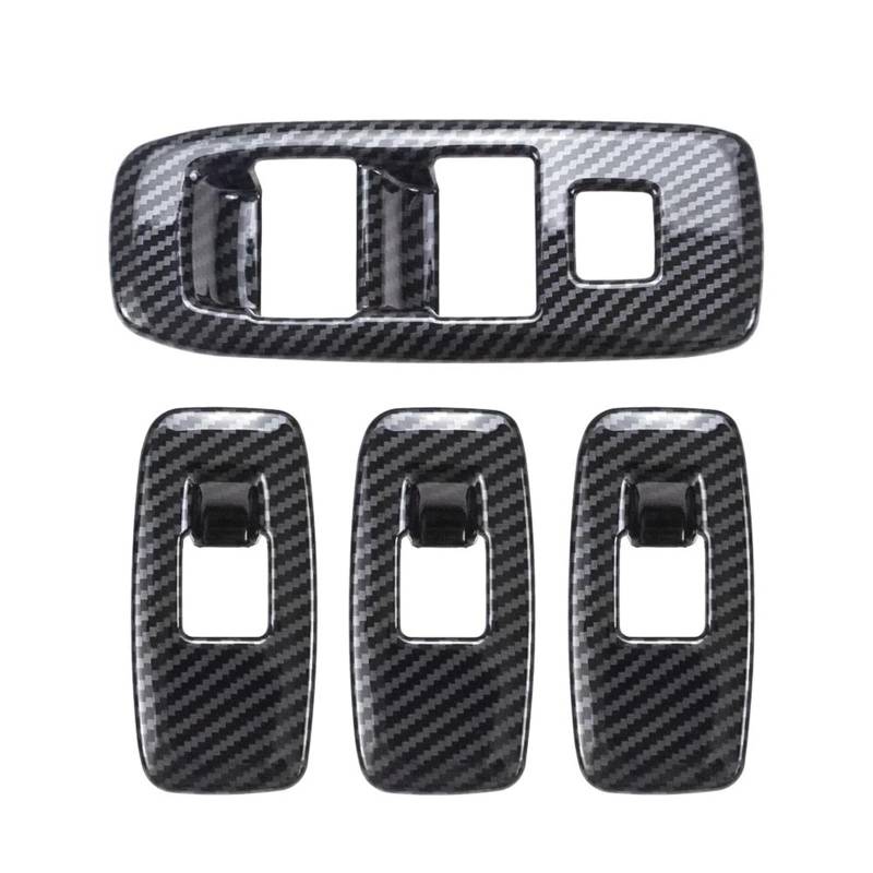 Interieurleisten Trim 4 Stücke Kohlefaser Farbe Fensterheber Schalter Taste Panel Abdeckung Trim Innen Für Ford Für Everest Für Ranger T6 T7 T8 2015-2020 Auto Styling Zierleisten von QINSHU