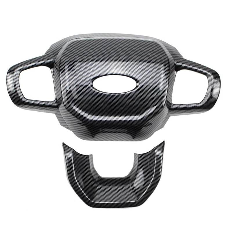 Interieurleisten Trim ABS Carbon Fiber Farbe Lenkrad Dekorative Trim Abdeckung Innen Für Ford Für Ranger Für Everest 2023 Auto Styling Zierleisten(Full 3 Pieces) von QINSHU