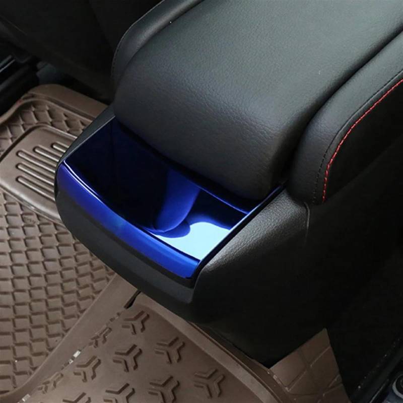 Interieurleisten Trim Carbon Fiber Auto Innen Center Console Armlehne Box Pailletten Abdeckung Für Civic 10th 2018 2019 2016 2017 Auto Zubehör Auto Styling Zierleisten(Blau) von QINSHU