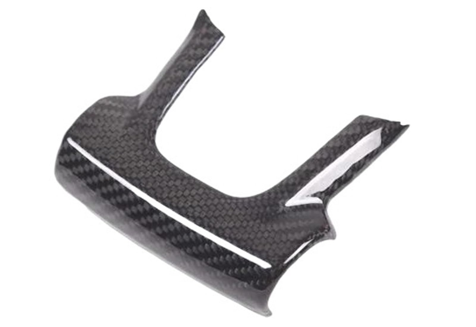 Interieurleisten Trim Für FIAT Für 500 Für Abarth 595 2022-2023 Real Carbon Fiber Auto Lenkrad Dekorative Aufkleber Schutz Auto Innen Zubehör Auto Styling Zierleisten(Style A Black) von QINSHU