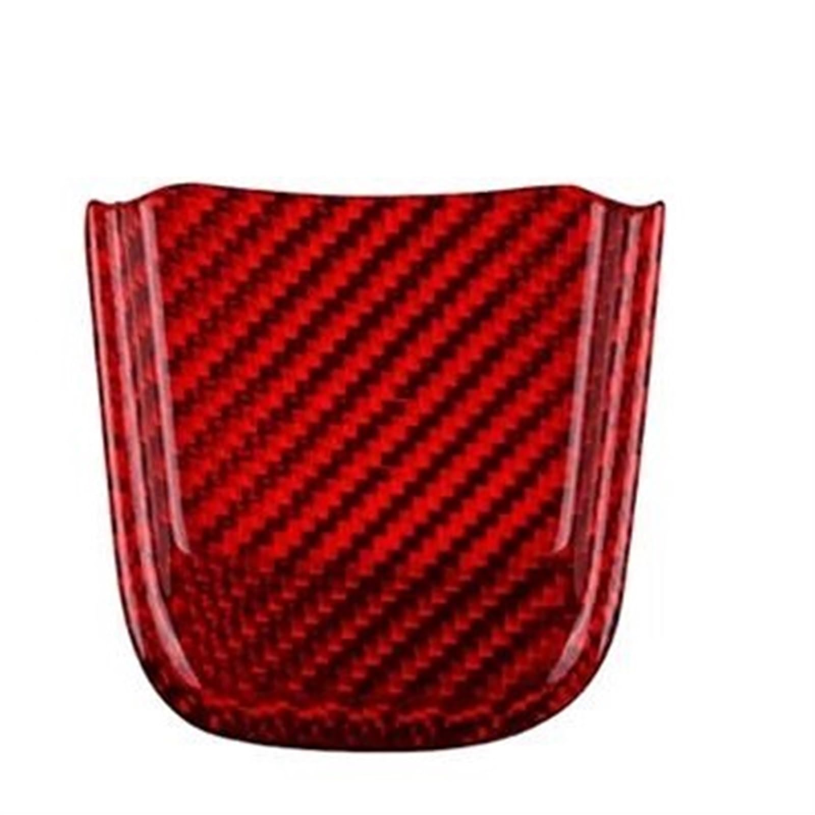 Interieurleisten Trim Für FIAT Für 500 Für Abarth 595 2022-2023 Real Carbon Fiber Auto Lenkrad Dekorative Aufkleber Schutz Auto Innen Zubehör Auto Styling Zierleisten(Style B Red) von QINSHU