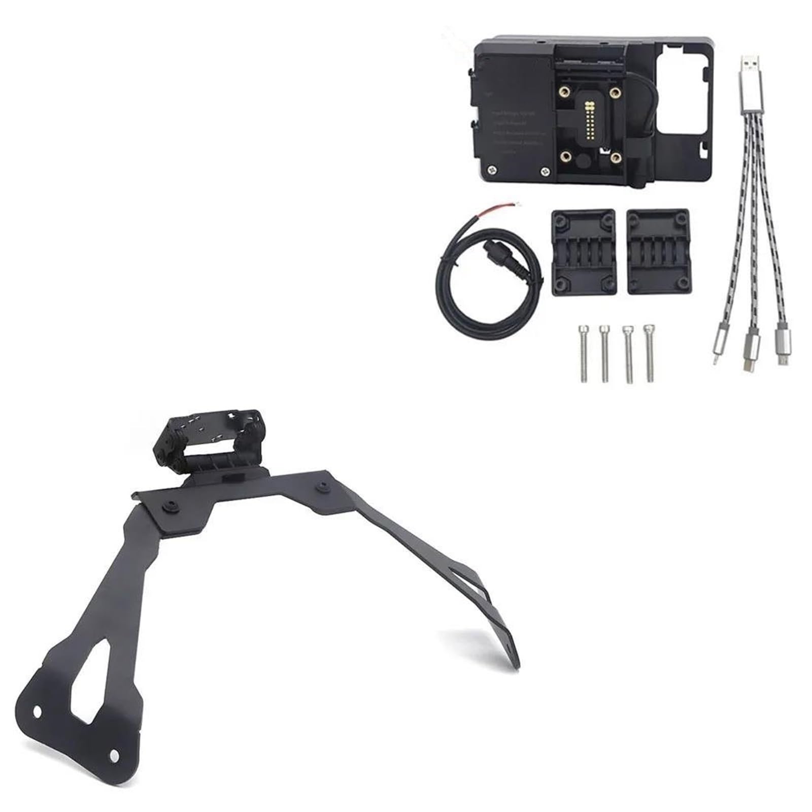 Motorrad Telefon GPS Navigation Halterung FÜR Kawasaki FÜR J300 2013-2016 2017 2018 2019 2020 2021 USB Drahtlose Ladestation Anzupassen Halter Kit Navigation Halterung Motorrad Ständer(USB and Bracket von QINSHU