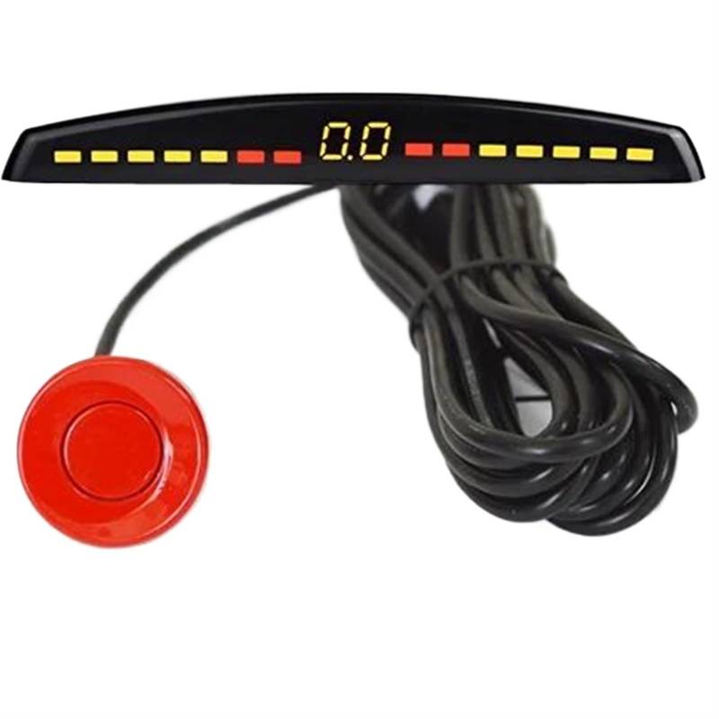 Parkassistent-Sensor Auto-Parksensor, Automatische Parktronic-Anzeige, Rückfahrkamera-Einparkradar-Monitor-Detektorsystem Mit 4 Sensoren Vorne Hinten Parksensor(Rot) von QINSHU