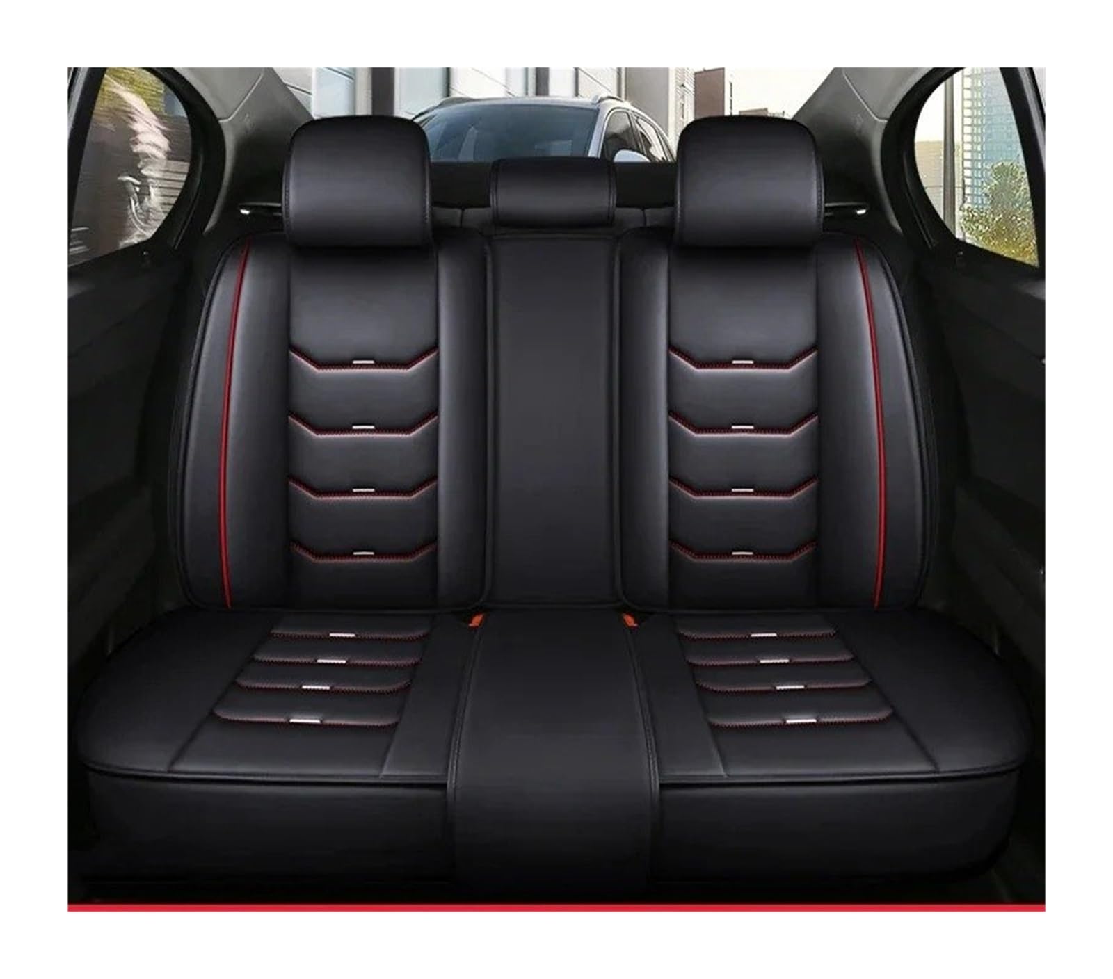 QINSHU Autositzbezüge Für Ford Fiesta Fusion Für Mondeo Taurus Für Mustang Territorium Kuga Für F 150 Universal Stil 3D Auto Sitz Abdeckung Innen Zubehör Sitzbezug Auto(Back Row 3seat) von QINSHU