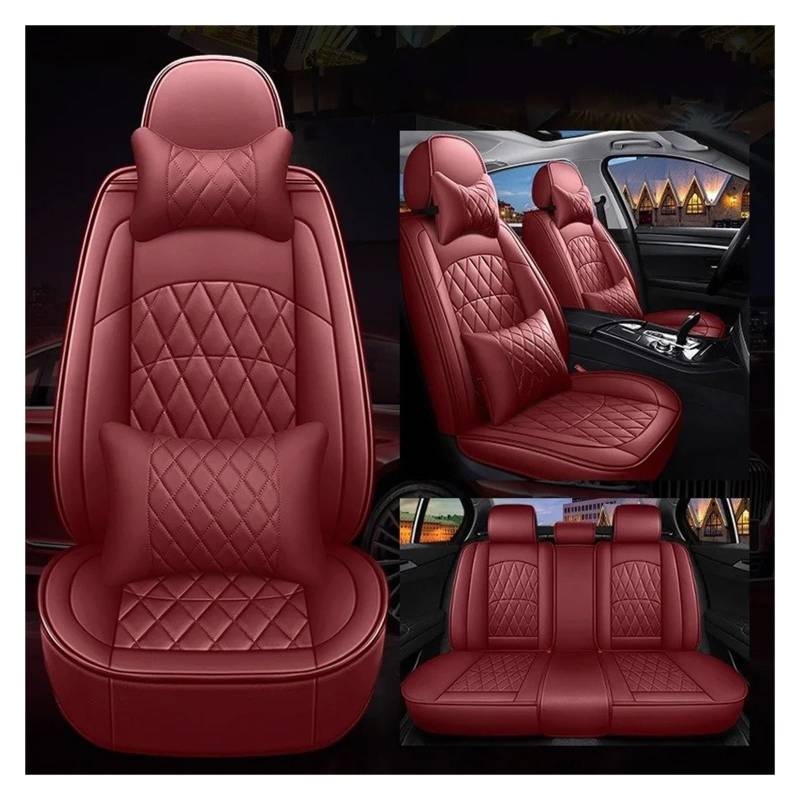 QINSHU Autositzbezüge Für ILX MDX RDX Für RL TLX ZDX CDX Universal Style Autozubehör Innendetails Sitzschutz Sitzbezug Auto(Red 5 Seats) von QINSHU