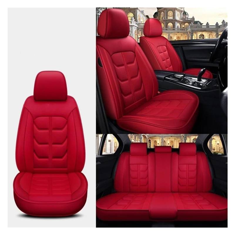 QINSHU Autositzbezüge Für X5 Universal Style 3D Autositzbezüge Innenausstattung Sitzschoner Sitzbezug Auto(Red 5 seats1) von QINSHU