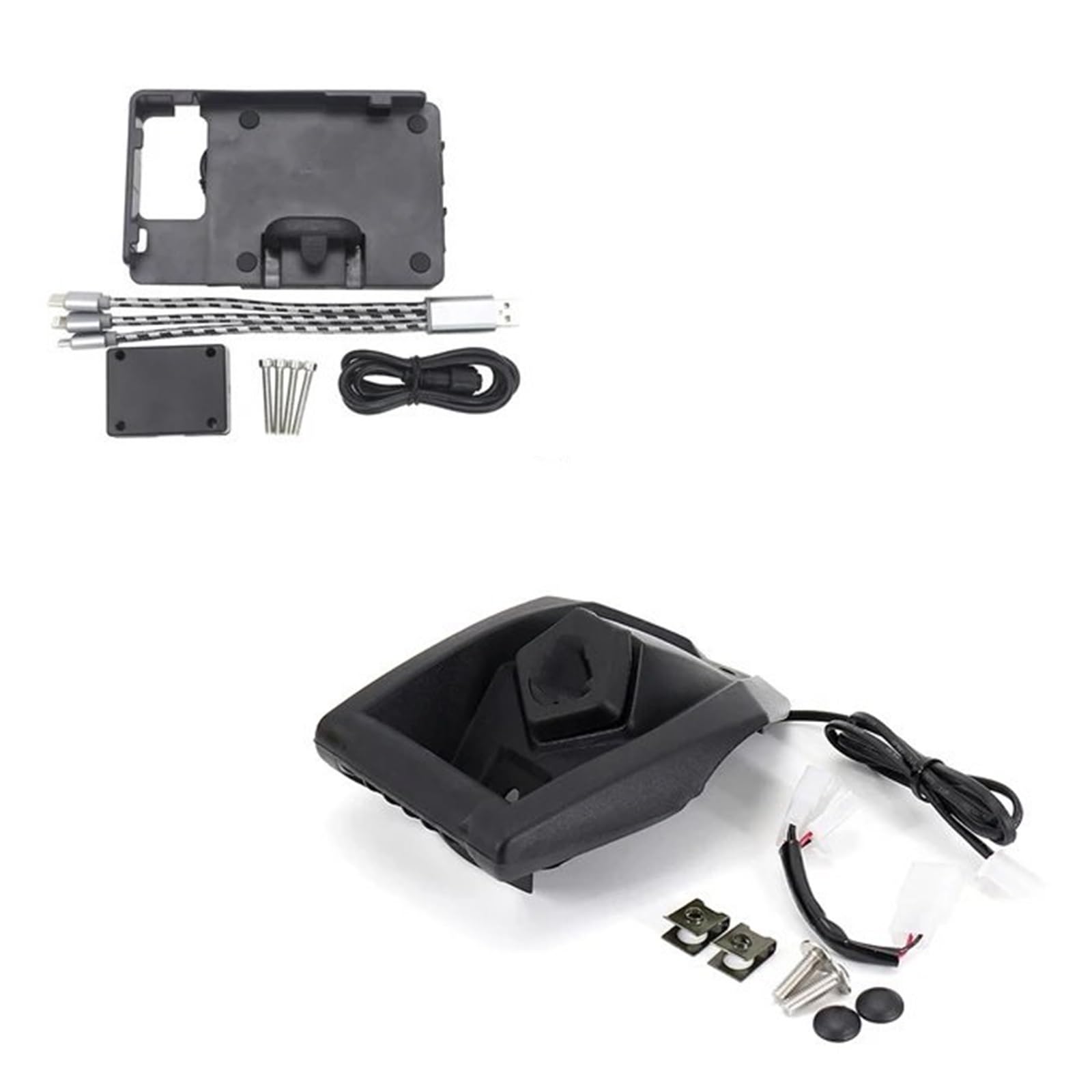 Telefonhalter-Stangensatz Für Xmax Für Nmax125 Für X-max 300 400 Für N-max 155 Motorrad GPS Navigation Halterung Wireless USB Lade Port Halter Halterung Navigation Halterung(B) von QINSHU