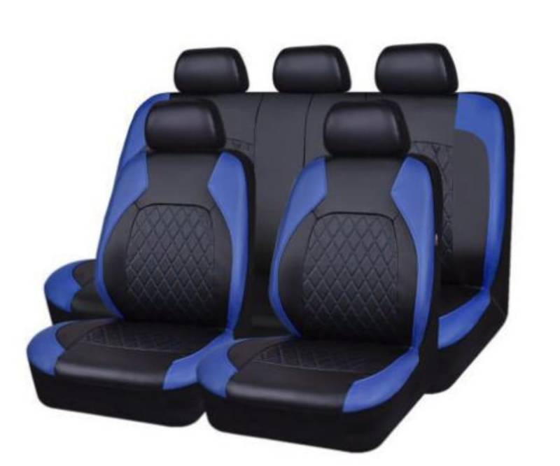 QIOZO Sitzbezüge Auto Autositzbezüge Universal Set für Ford Tourneo Connect/Tourneo Connect/Grand V408/Tourneo Courier B460/Tourneo Custom V362 Auto Zubehör_Dunkelblau von QIOZO