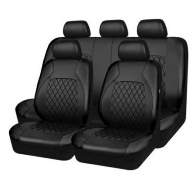 QIOZO Sitzbezüge Auto Autositzbezüge Universal Set für Seat Ateca 2016-2019/Tarraco 2020/Arona 2017-2020/Alhambra Auto Zubehör_Schwarz von QIOZO