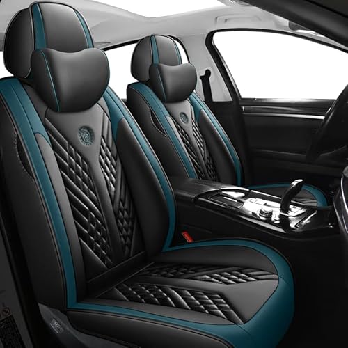 QIOZO Sitzbezüge Auto Autositzbezüge Universal Set für Toyota Ft-1 Ft-AC Yaris Cross Vios Esquire C-HR Mirai Ft-4X Crown Auto Zubehör/Schwarzgrüne Luxus Edition von QIOZO