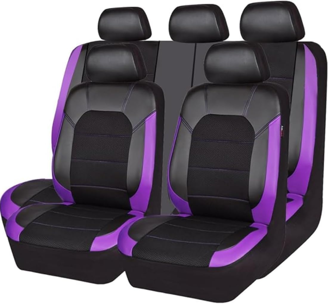 QIOZO ar Sitzbezüge, universal, vollständiges Set, für Citroen C3 Picasso C4 Picasso C5 C6 C4 C3 C2 C1 ë-C4 Autoteile, wasserdicht, Violett von QIOZO