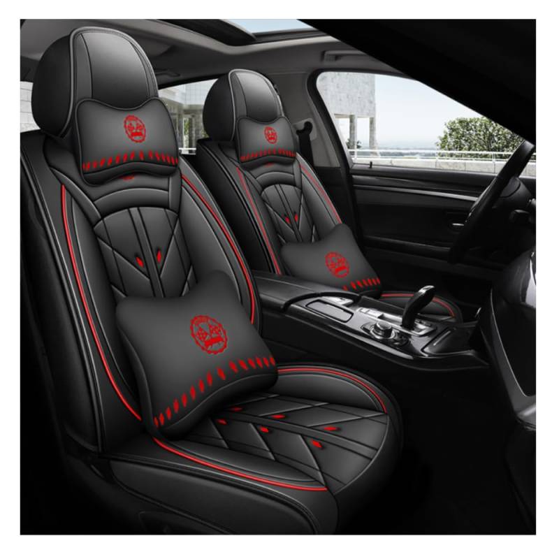 QIOZO ar Sitzbezüge, universal, vollständiges Set, für Mazda CX-3 CX-5 CX-8 CX-7 CX-30 CX-9 RX-7 RX-8 MX-5 Pelle Autoteile, wasserdicht, Schwarz von QIOZO