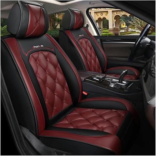 QIOZO ar Sitzbezüge Universal Komplettes Set für Mitsubishi Carisma Pajero 4 L200 Lancer X Outlander XL 3 Eclipse Cross Colt Space Star Autoteile/Wasserdicht Rot von QIOZO