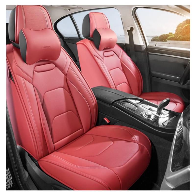 QIOZO ar Universal-Sitzbezüge, komplettes Set, für Aveo Captiva Cruze Lacetti Lanos Niva Onix Optra Sonic Orlando Trailblazer Autoteile, wasserdicht, Rot von QIOZO