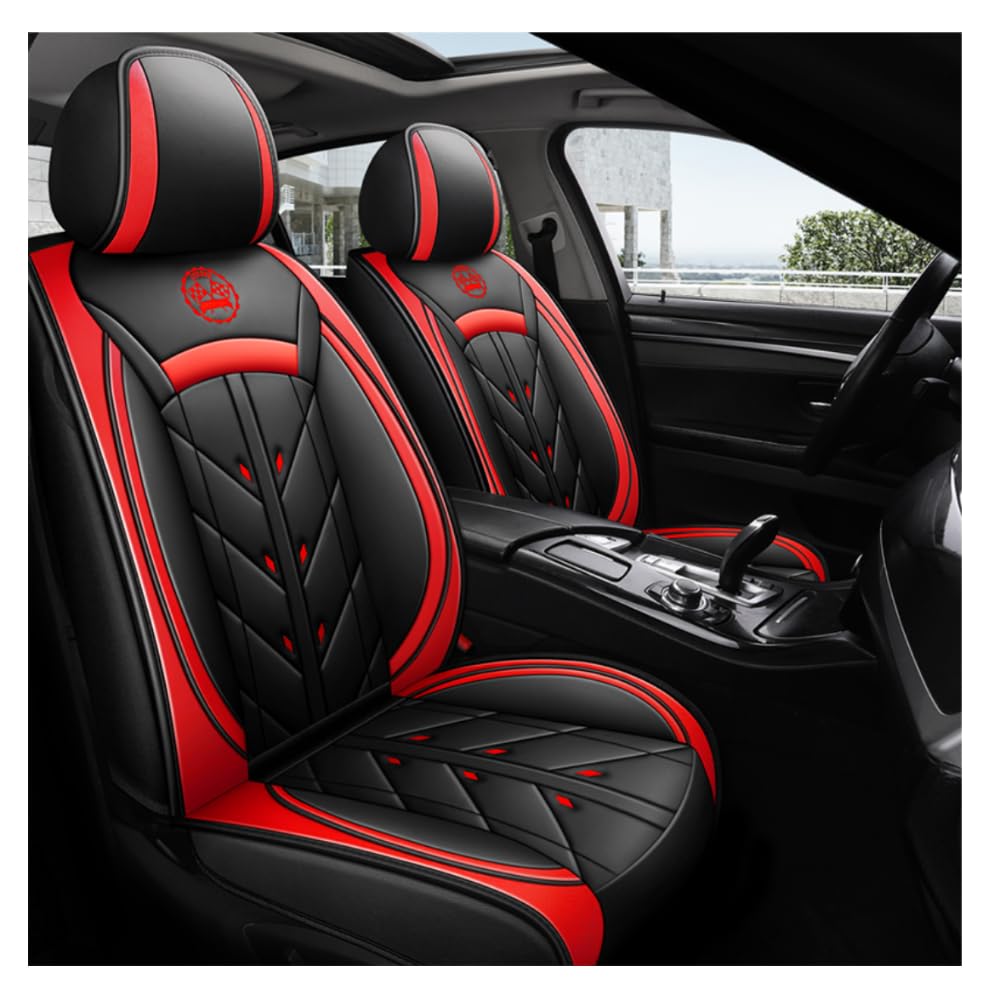 QIOZO ar Universal-Sitzbezüge, komplettes Set, für Lacetti Aveo Cruze Captiva Cavalir Malibu Orlando Alero Epic Trax Lova RV Spark Autoteile, wasserdicht, Rot von QIOZO