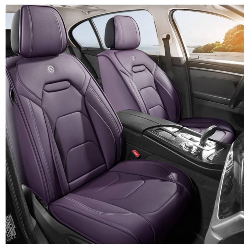 QIOZO ar Universal-Sitzbezüge, komplettes Set, für Mazda CX-3 CX-5 CX-8 CX-7 CX-30 CX-9 RX-7 RX-8 MX-5 Pelle Autoteile, wasserdicht, Violett von QIOZO