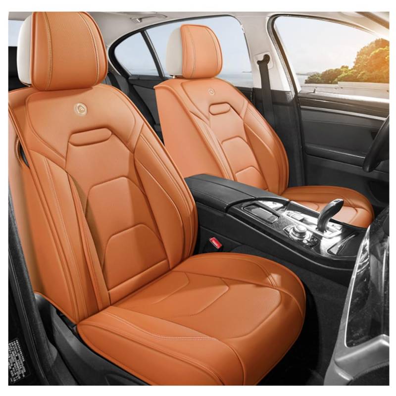 QIOZO ar Universal-Sitzbezüge, komplettes Set für SsangYong W Rexton ActYon Korando Rexton Chairman Confort Housse Autoteile, wasserdicht, Orange von QIOZO