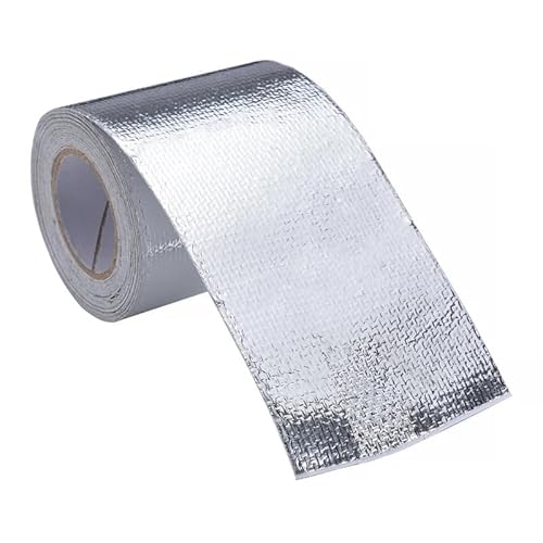 Hitzeschutzband,Auspuff Hitzeschutzband 5M Auto Auto Motorrad Auspuffrohr Hitzeschild Wrap Tape Folie Wärmedämmband Wrap Shield Kleber von QIULKU