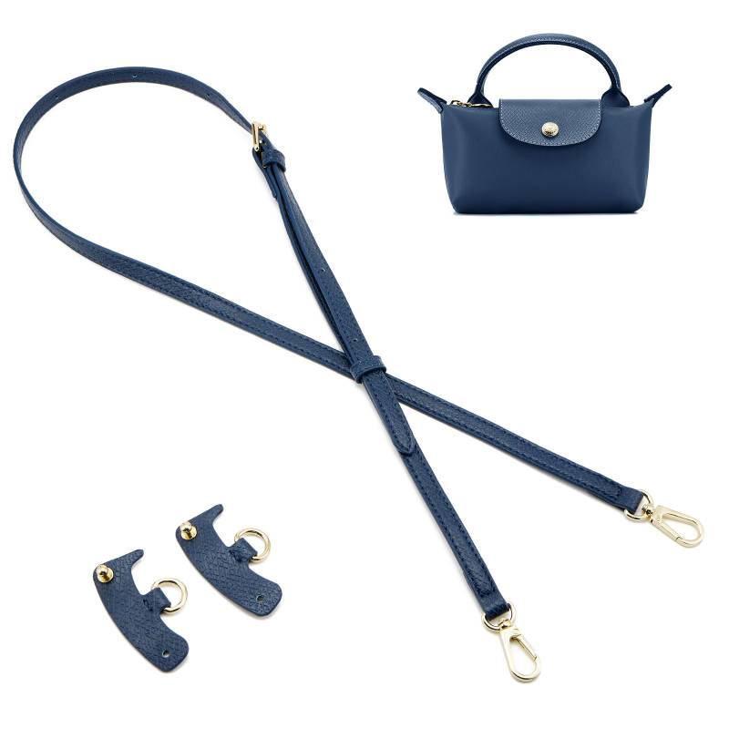 QIUTIMIY Leder-Handtaschengurt, Ersatz-Schultertaschengurte für Longchamp-Geldbörsen, Verstellbarer Crossbody-Schultergurt(Blau) von QIUTIMIY