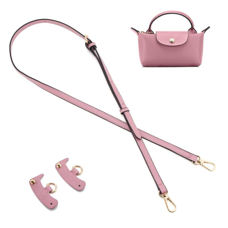 QIUTIMIY Leder-Handtaschengurt, Ersatz-Schultertaschengurte für Longchamp-Geldbörsen, Verstellbarer Crossbody-Schultergurt(Rosa) von QIUTIMIY