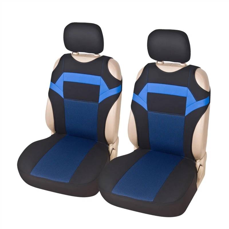 QIUYMGFG Auto-Schonbezüge Autositzschoner 2-teiliges Set mit T-Shirt-Design, Autositzbezüge für vorne, universelle Passform, Autopflege, Coves, Sitzschutz für Autositze(Blue) von QIUYMGFG