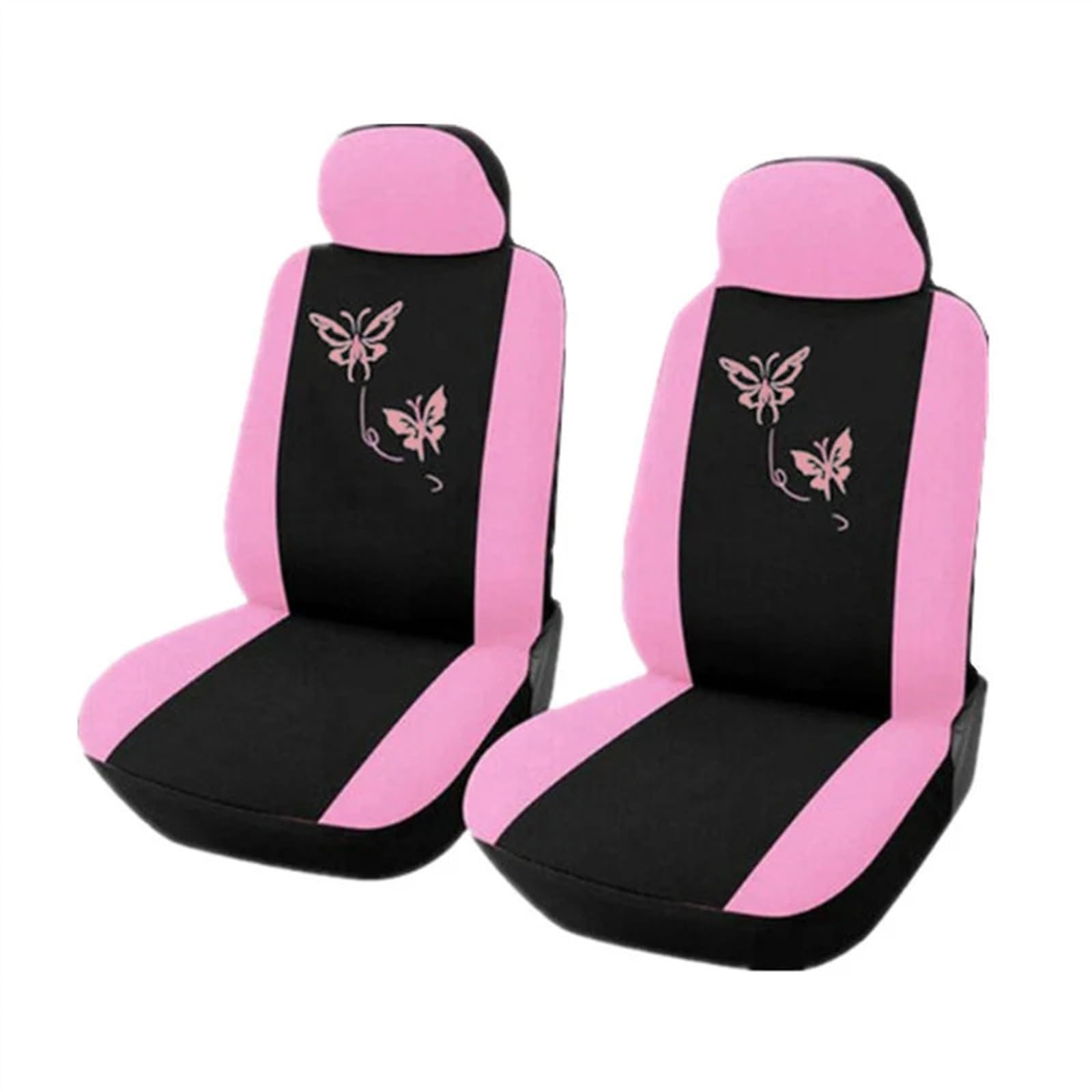 QIUYMGFG Auto-Schonbezüge Autositzschoner 4/9-teiliges Set Autositzbezüge, Kissen, Vierjahreszeiten, universeller staubdichter Schutz, waschbarer Bezug für den Innenraum von Autos(Pink 4pcs) von QIUYMGFG