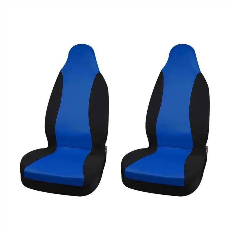 QIUYMGFG Auto-Schonbezüge Autositzschoner 5 Farben Universal-Schalen-Autositzbezüge Innensitzdekorationsbezüge Zubehör für Auto-Fahrzeug-LKW-SUV(2pcs Blue Black) von QIUYMGFG