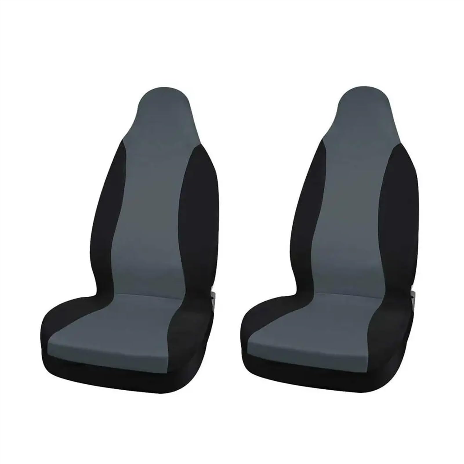 QIUYMGFG Auto-Schonbezüge Autositzschoner 5 Farben Universal-Schalen-Autositzbezüge Innensitzdekorationsbezüge Zubehör für Auto-Fahrzeug-LKW-SUV(2pcs Gray Black) von QIUYMGFG