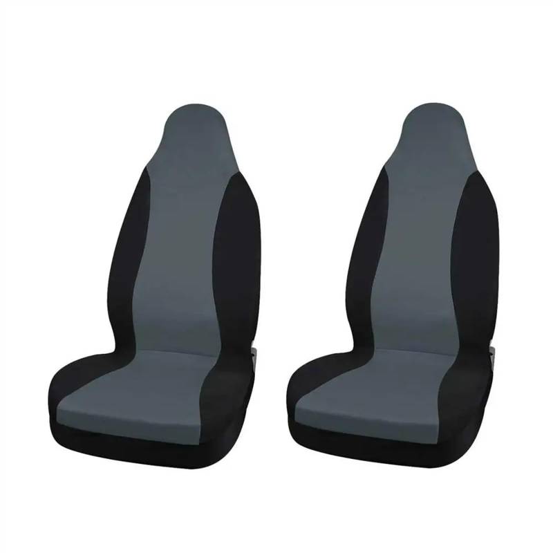 QIUYMGFG Auto-Schonbezüge Autositzschoner 5 Farben Universal-Schalen-Autositzbezüge Innensitzdekorationsbezüge Zubehör für Auto-Fahrzeug-LKW-SUV(2pcs Gray Black) von QIUYMGFG