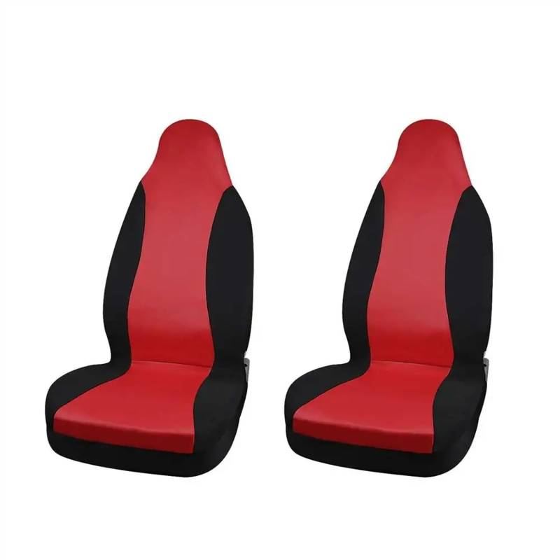 QIUYMGFG Auto-Schonbezüge Autositzschoner 5 Farben Universal-Schalen-Autositzbezüge Innensitzdekorationsbezüge Zubehör für Auto-Fahrzeug-LKW-SUV(2pcs Red Black) von QIUYMGFG