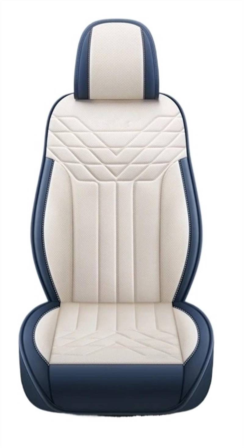 QIUYMGFG Auto-Schonbezüge Autositzschoner 5-Sitz Komplettset Universal Leder Sitzbezug Autozubehör Styling Schutz(Blue White) von QIUYMGFG