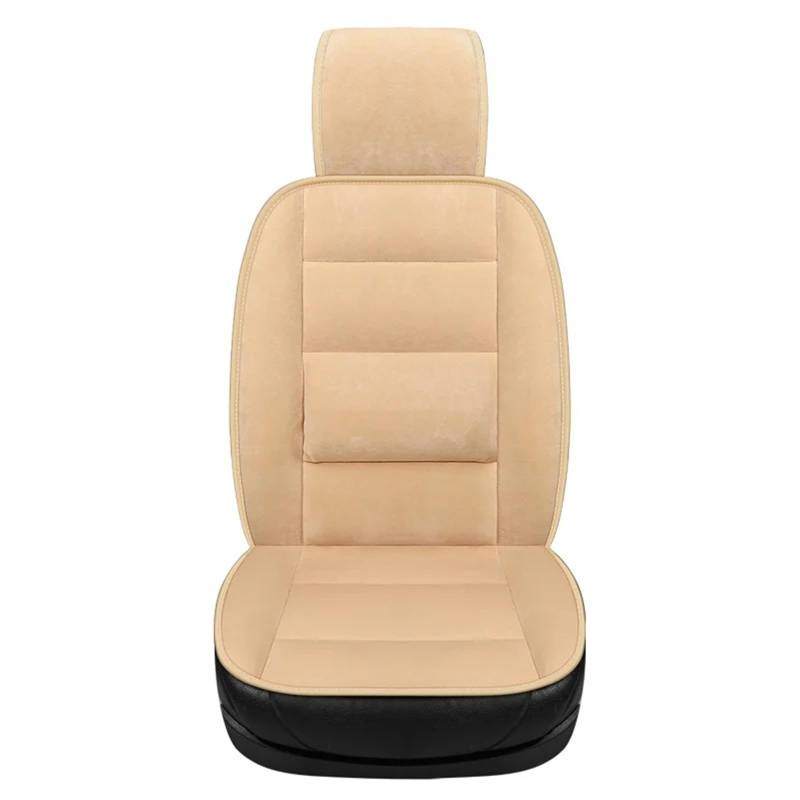 QIUYMGFG Auto-Schonbezüge Autositzschoner Autokissen Herbst und Winter Plüsch Kissenbezug Taille Verschleißfest Winter Warm Komfort Für Männer Und Frauen Allgemein(Beige) von QIUYMGFG