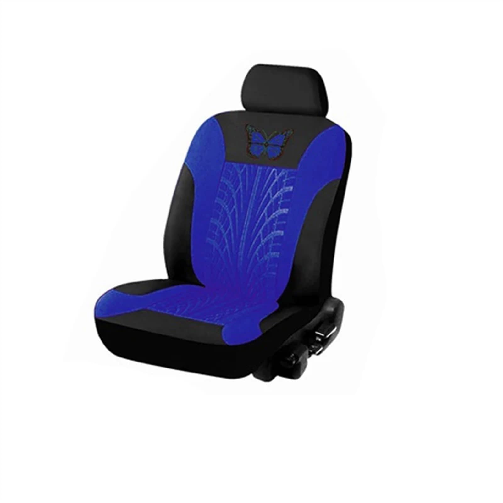 QIUYMGFG Auto-Schonbezüge Autositzschoner Autositzbezüge, komplettes Set, universelles Schmetterlingsmuster, Autoabdeckung, Airbag, sicherer LKW, Van, SUV, Sitzschutz, Zubehör(Blue (1 seat)) von QIUYMGFG