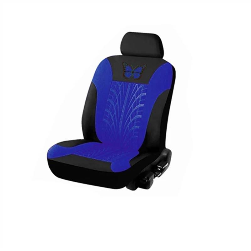 QIUYMGFG Auto-Schonbezüge Autositzschoner Autositzbezüge, komplettes Set, universelles Schmetterlingsmuster, Autoabdeckung, Airbag, sicherer LKW, Van, SUV, Sitzschutz, Zubehör(Blue (1 seat)) von QIUYMGFG