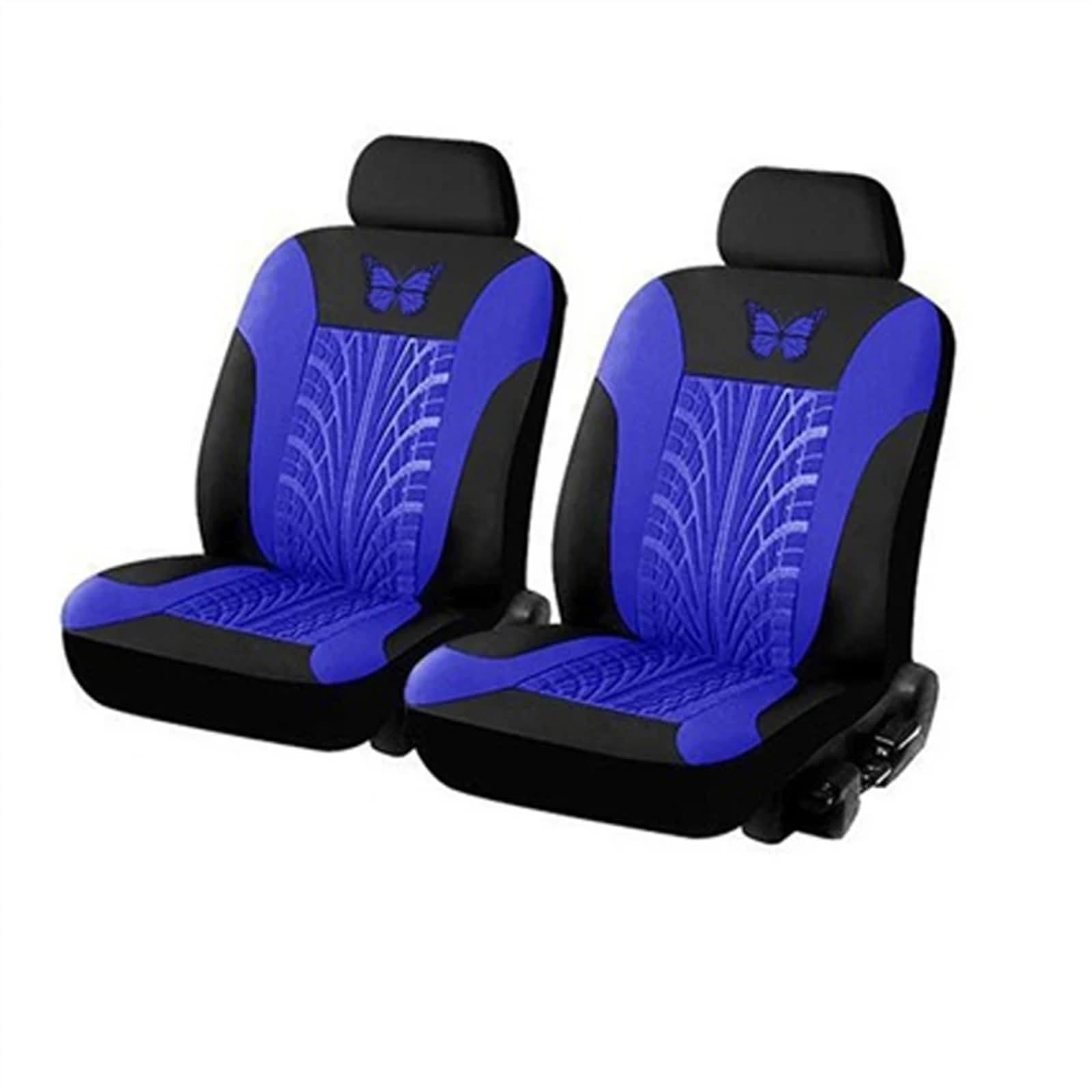 QIUYMGFG Auto-Schonbezüge Autositzschoner Autositzbezüge, komplettes Set, universelles Schmetterlingsmuster, Autoabdeckung, Airbag, sicherer LKW, Van, SUV, Sitzschutz, Zubehör(Blue (2 seat)) von QIUYMGFG