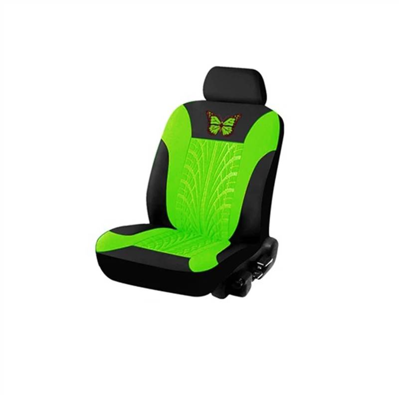 QIUYMGFG Auto-Schonbezüge Autositzschoner Autositzbezüge, komplettes Set, universelles Schmetterlingsmuster, Autoabdeckung, Airbag, sicherer LKW, Van, SUV, Sitzschutz, Zubehör(Green (1 seat)) von QIUYMGFG