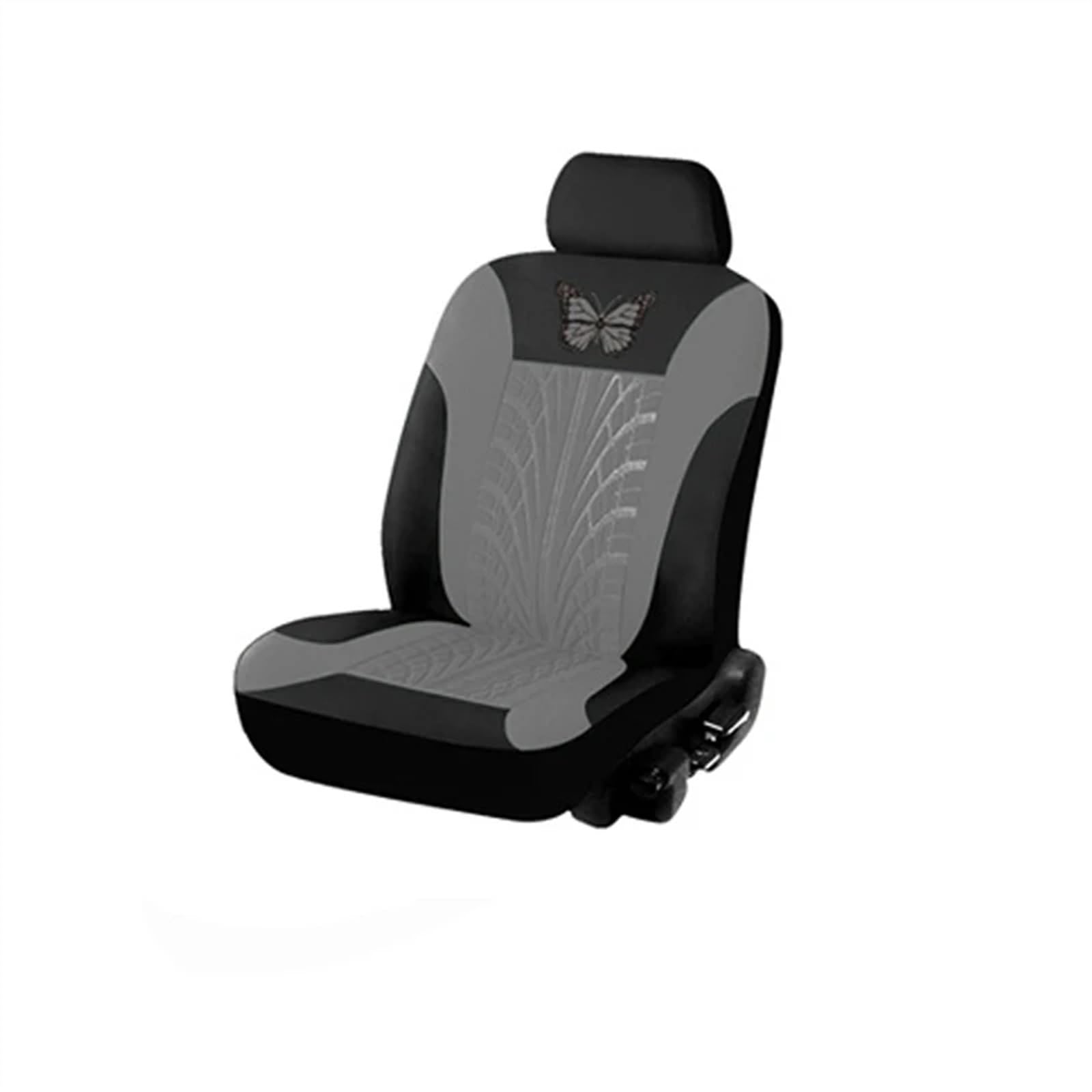 QIUYMGFG Auto-Schonbezüge Autositzschoner Autositzbezüge, komplettes Set, universelles Schmetterlingsmuster, Autoabdeckung, Airbag, sicherer LKW, Van, SUV, Sitzschutz, Zubehör(Grey (1 seat)) von QIUYMGFG