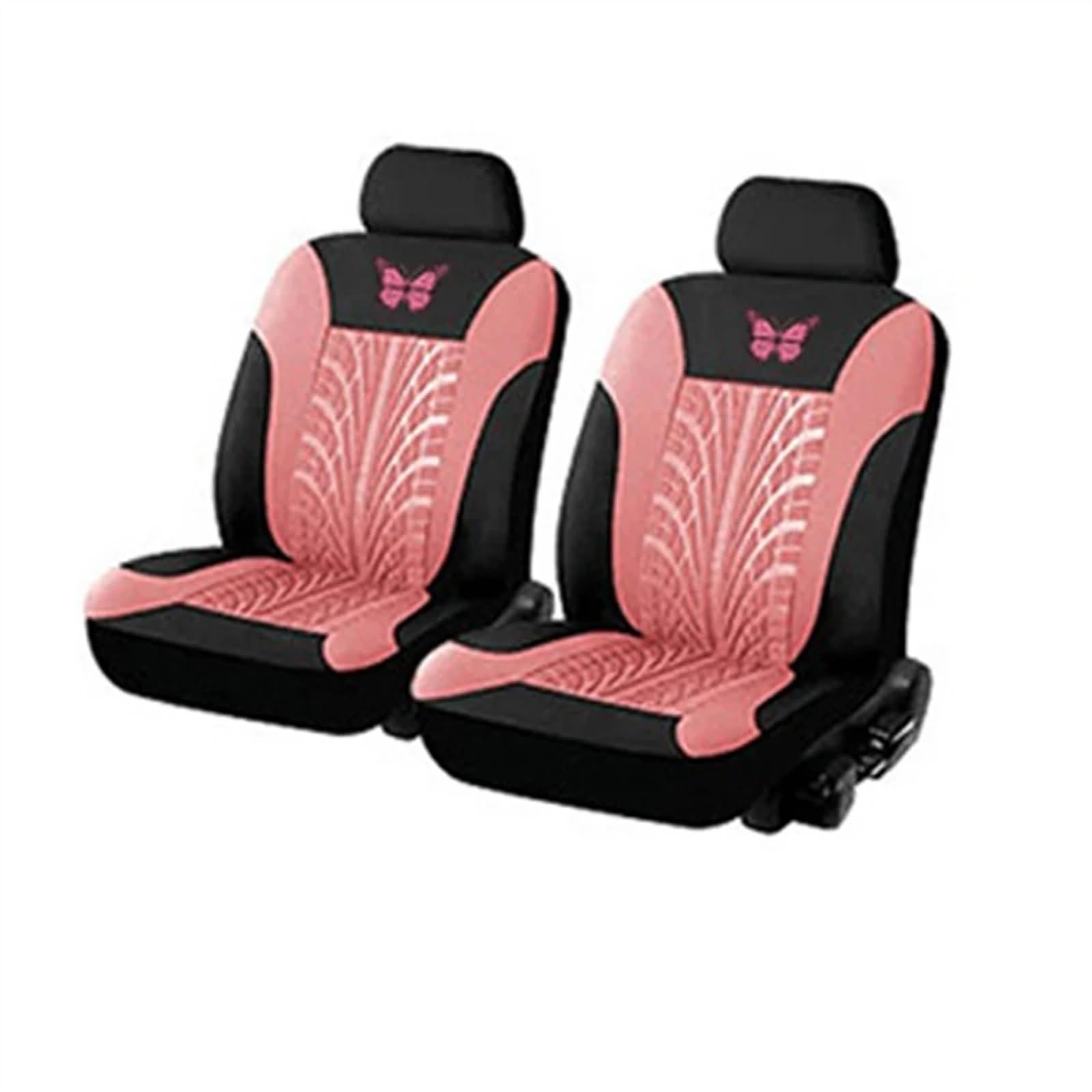 QIUYMGFG Auto-Schonbezüge Autositzschoner Autositzbezüge, komplettes Set, universelles Schmetterlingsmuster, Autoabdeckung, Airbag, sicherer LKW, Van, SUV, Sitzschutz, Zubehör(Pink(2 seat)) von QIUYMGFG