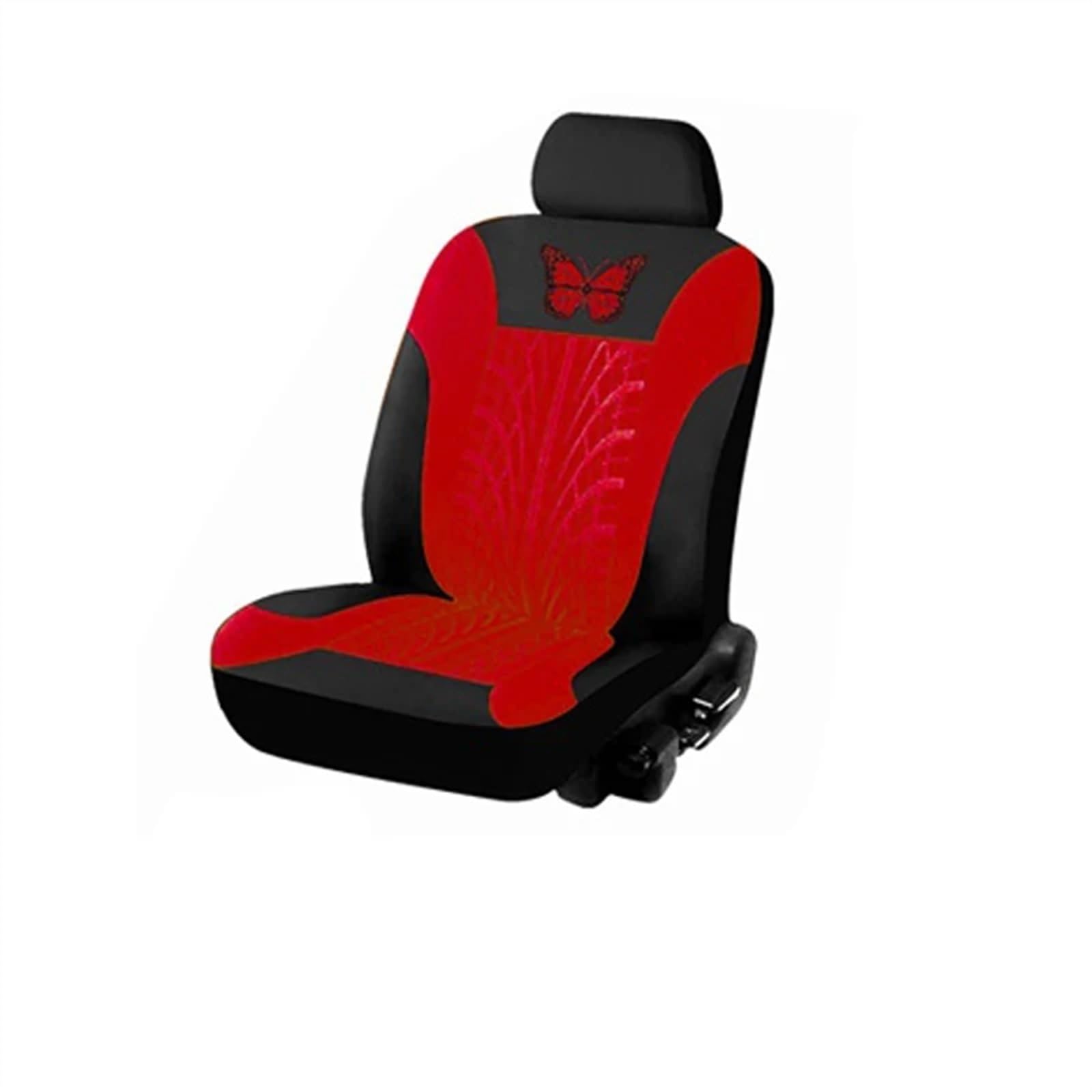 QIUYMGFG Auto-Schonbezüge Autositzschoner Autositzbezüge, komplettes Set, universelles Schmetterlingsmuster, Autoabdeckung, Airbag, sicherer LKW, Van, SUV, Sitzschutz, Zubehör(Red (1 seat)) von QIUYMGFG