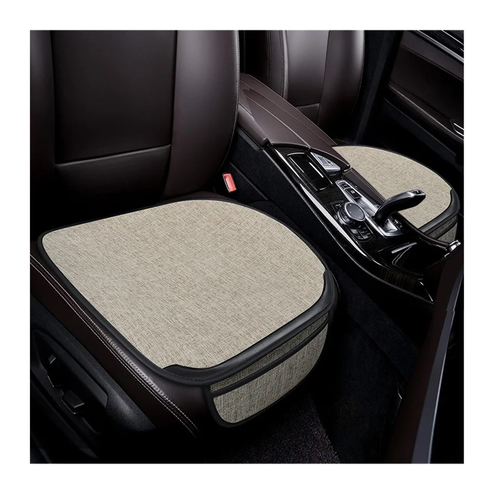 QIUYMGFG Auto-Schonbezüge Autositzschoner Autositzbezug vorne hinten, komplettes Set, wählen Sie Autositzkissen, Leinenstoff, Sitzpolsterschutz, Auto-Innenausstattung(1 beige Front) von QIUYMGFG