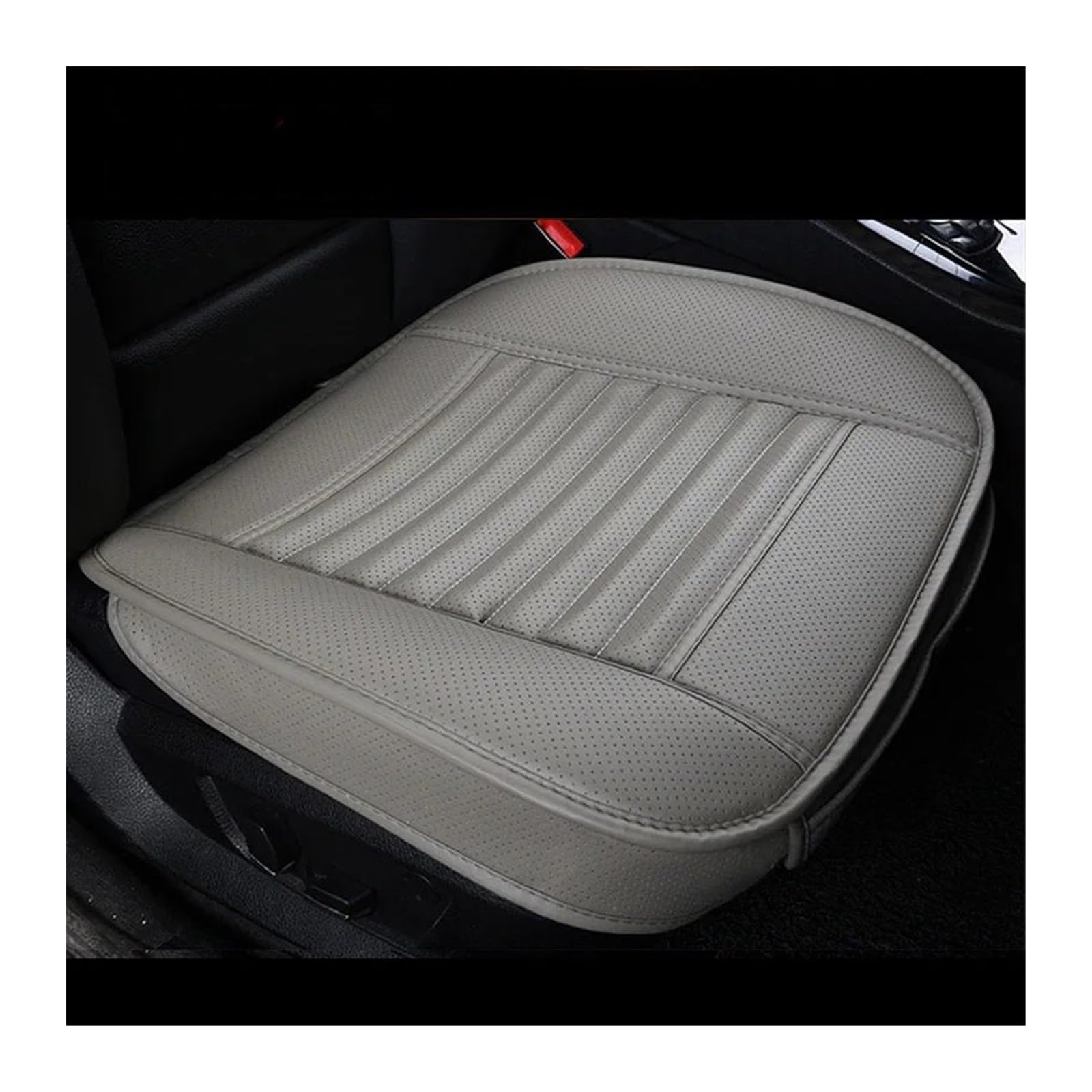 QIUYMGFG Auto-Schonbezüge Autositzschoner Leder Autositzbezug Innenausstattung Autositze Bezug Kissenschutzmatte Universal Sitzbezug Teppich Autozubehör(2pcs Front Gray) von QIUYMGFG