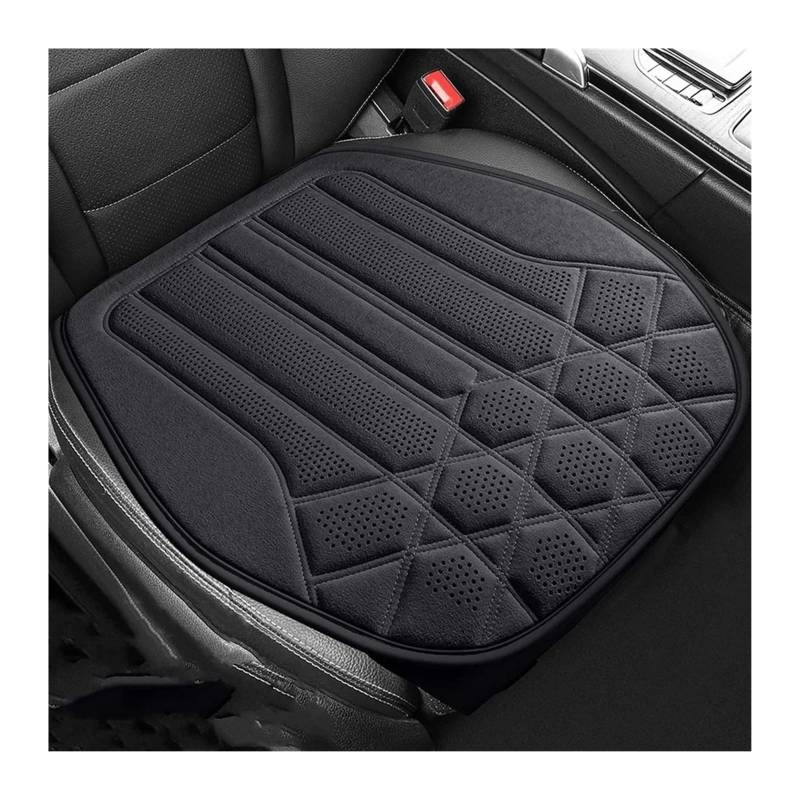 QIUYMGFG Auto-Schonbezüge Autositzschoner Universal-Autositzbezug, weiches Wildleder, Fahrersitzstützkissen, atmungsaktive Schutzmatte, Autoinnenausstattung(C-Black Gray 1PC) von QIUYMGFG